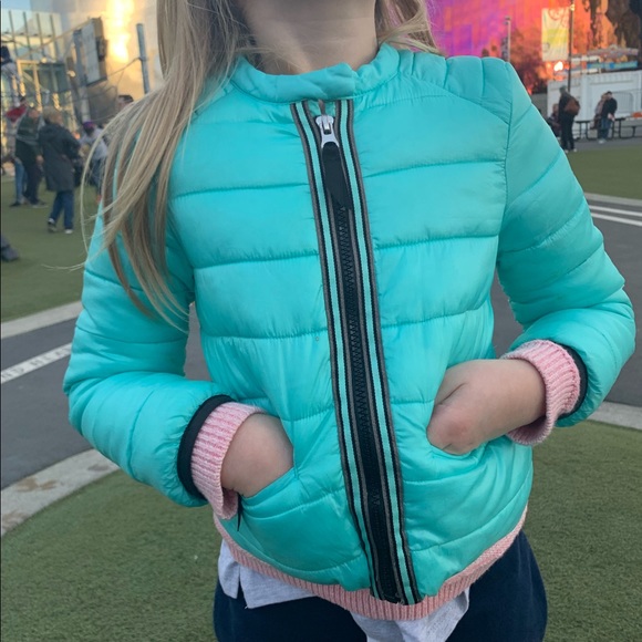 Zara girls 4/5 bluish/turquoise jacket - Picture 3 of 8
